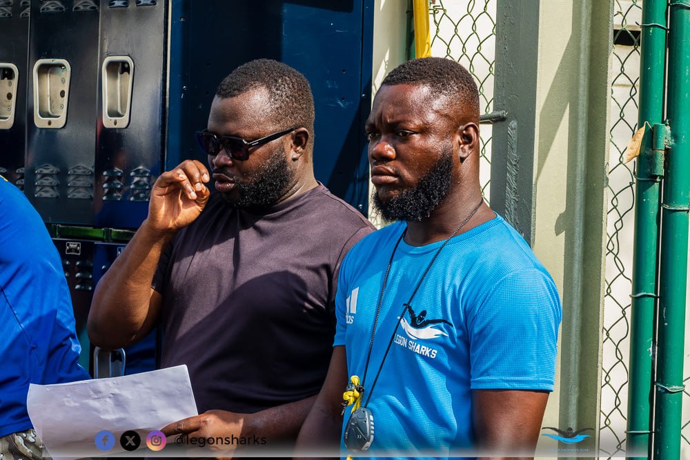 Coaches at poolside