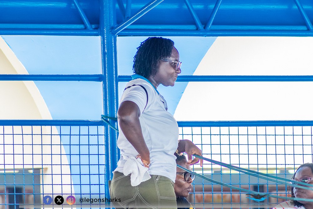 Coach watching competition