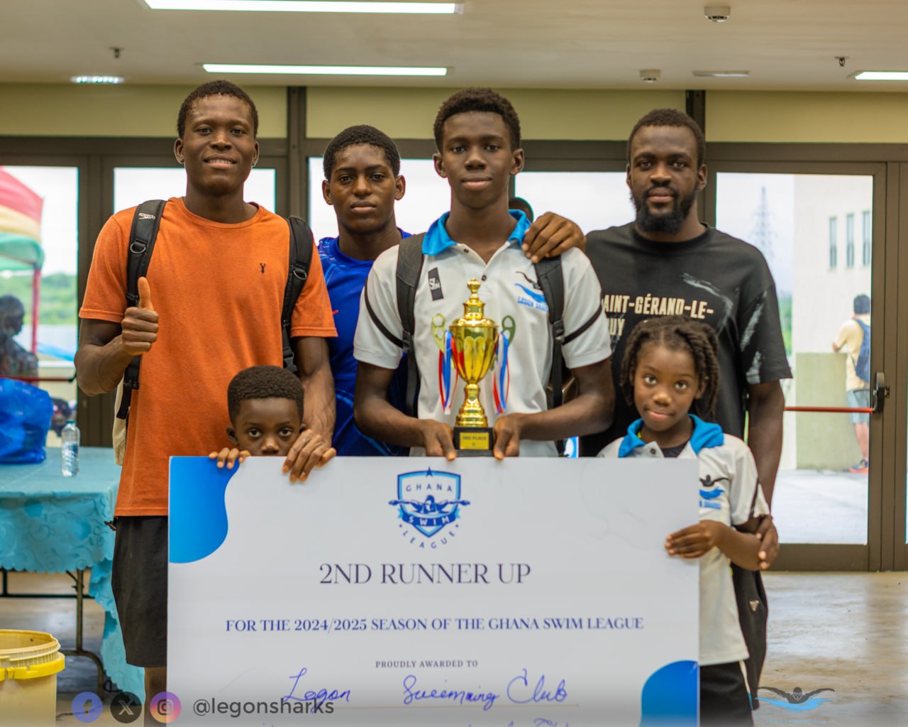 Ghana Swim League 2nd Runner Up team celebration