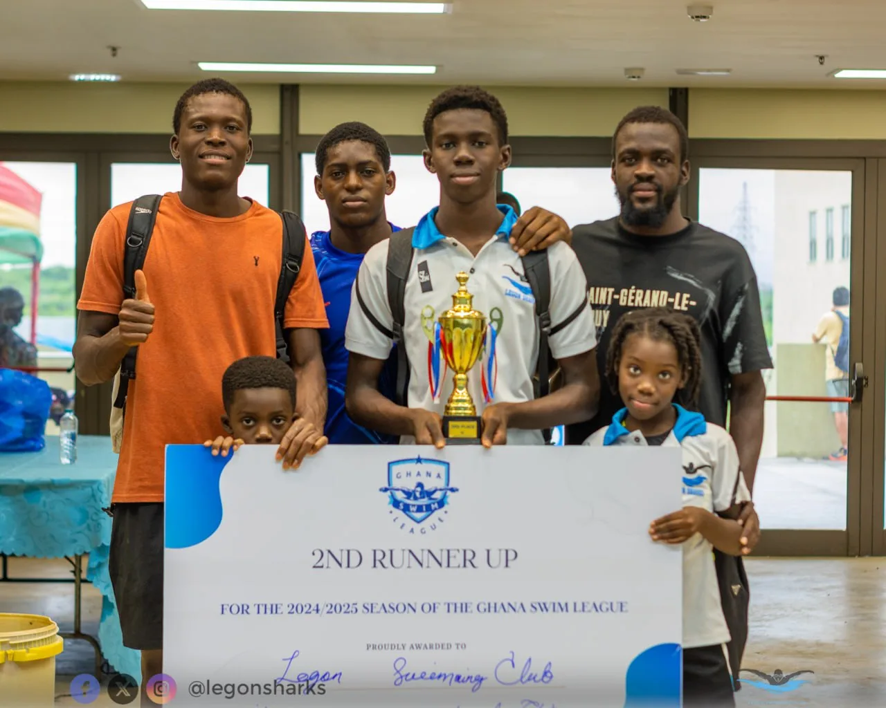 Ghana Swim League 2nd Runner Up team celebration