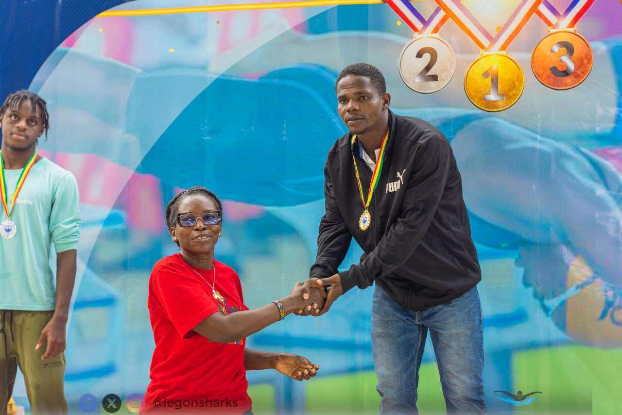 Medal ceremony handshake